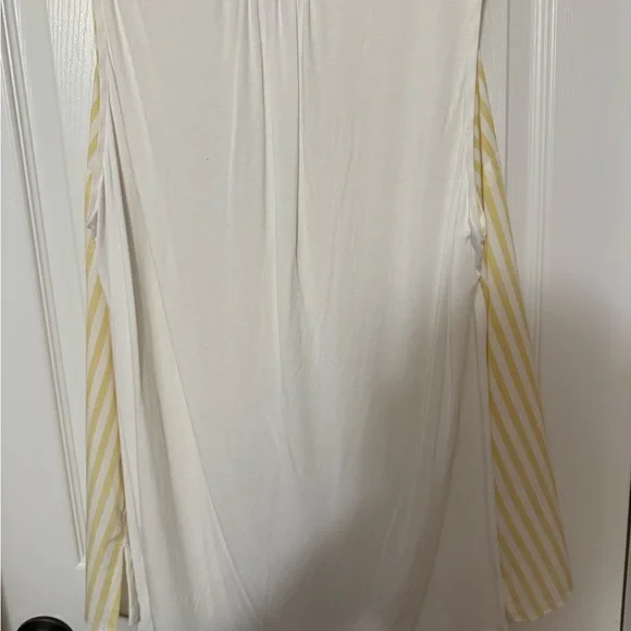 Ava & Viv Yellow and White Striped Blouse - Picture 2 of 4
